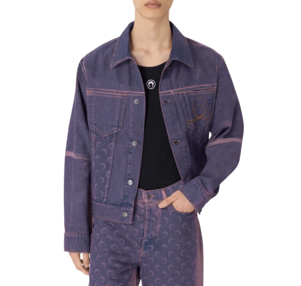 MOON LASER DENIM TRUCKER JACKET PU20 LAVENDER