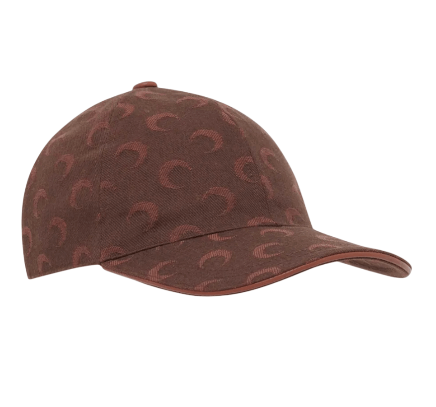  MOON JACQUARD TWILL BASEBALL CAP BR40 DEEP BROWN