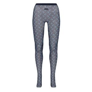 MOON PRINTED MESH TIGHTS NAVY