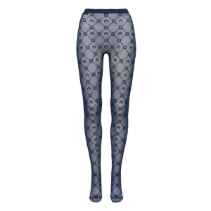 MOONOGRAM MESH FLOCK TIGHTS NAVY