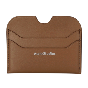 Acne Studios Leather Card Holder Camel Brown
