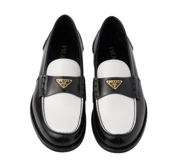 Two-Tone Brushed Leather Loafer