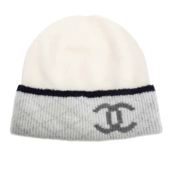  Chanel Classic Cashmere Wool - White