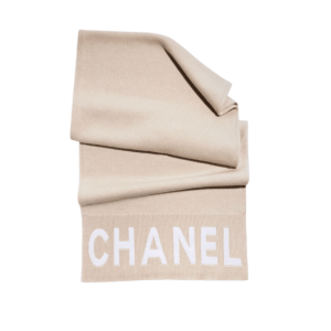 (W) Chanel Scarf Cashmere Beige