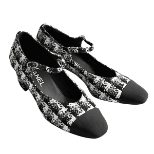 (W) Chanel Mary Jane Tweed