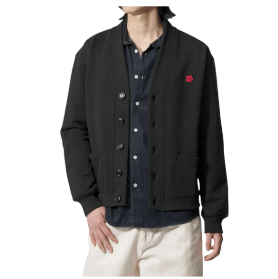 GATS Bokeh Flower Cardigan - Black 