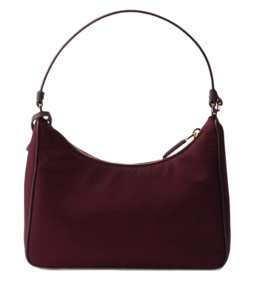 Prada Re Edition 2005 Re-Nylon and Saffiano Mini Bag Burgundy