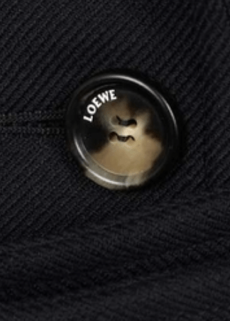 LOEWE – Wool Blend Navy Double Coat