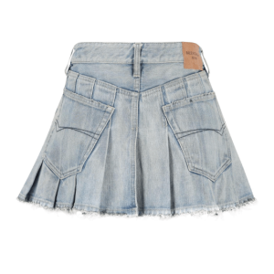 (W) Balenciaga Pleated Mini Skirt Light Blue