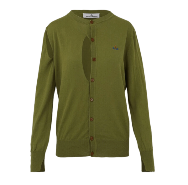 Vivienne Westwood Ripped Cardigan Military Green