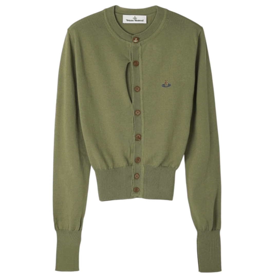 (W) Vivienne Westwood Ripped Cardi Military Green
