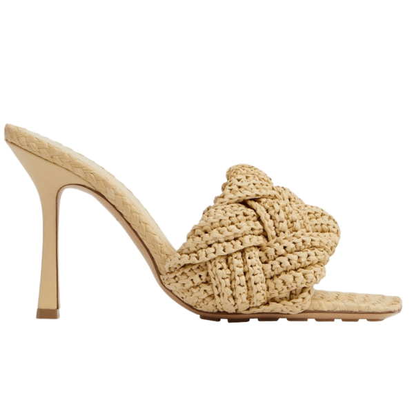 (W) Bottega Veneta Lido Mule Cane Sugar