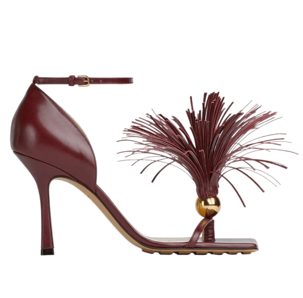 (W) Bottega Veneta Stretch Strap Sandal Cherry