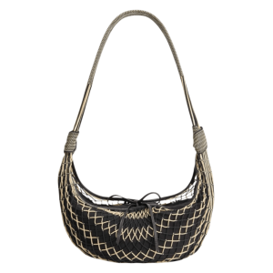 Lemaire Croissant Filt Bag Polyester Net Light Beige Black