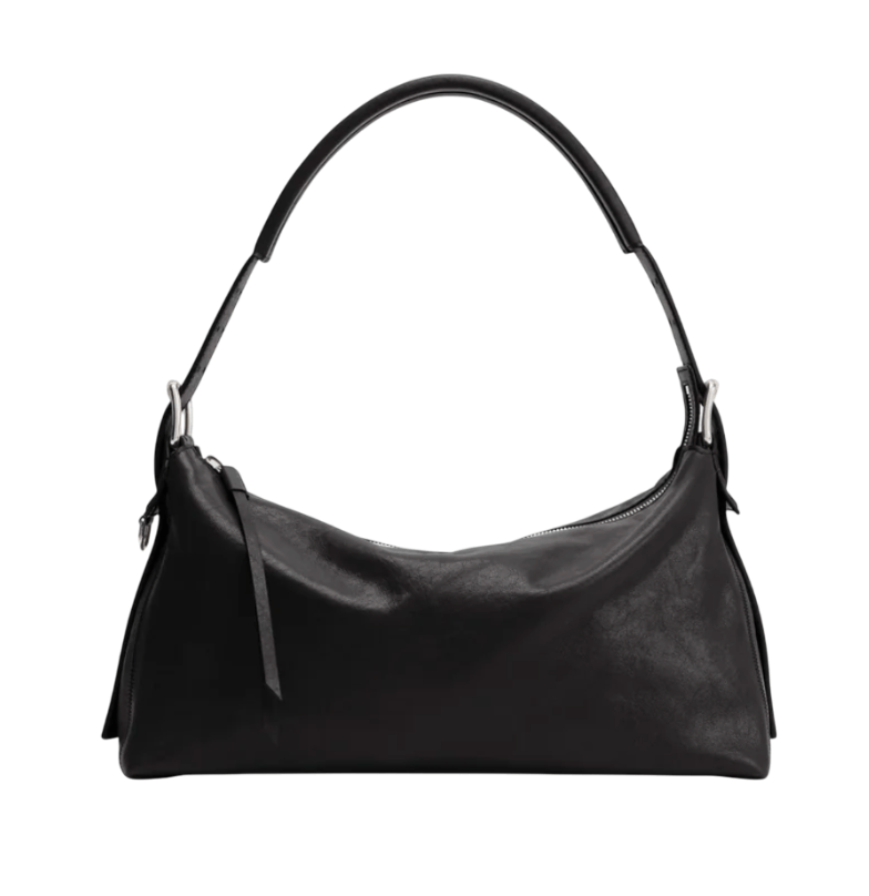 Belted Baguette Bag - Dark Chocolate