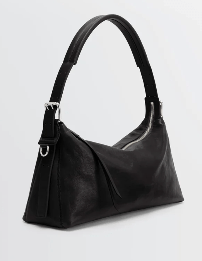 Belted Baguette Bag - Dark Chocolate