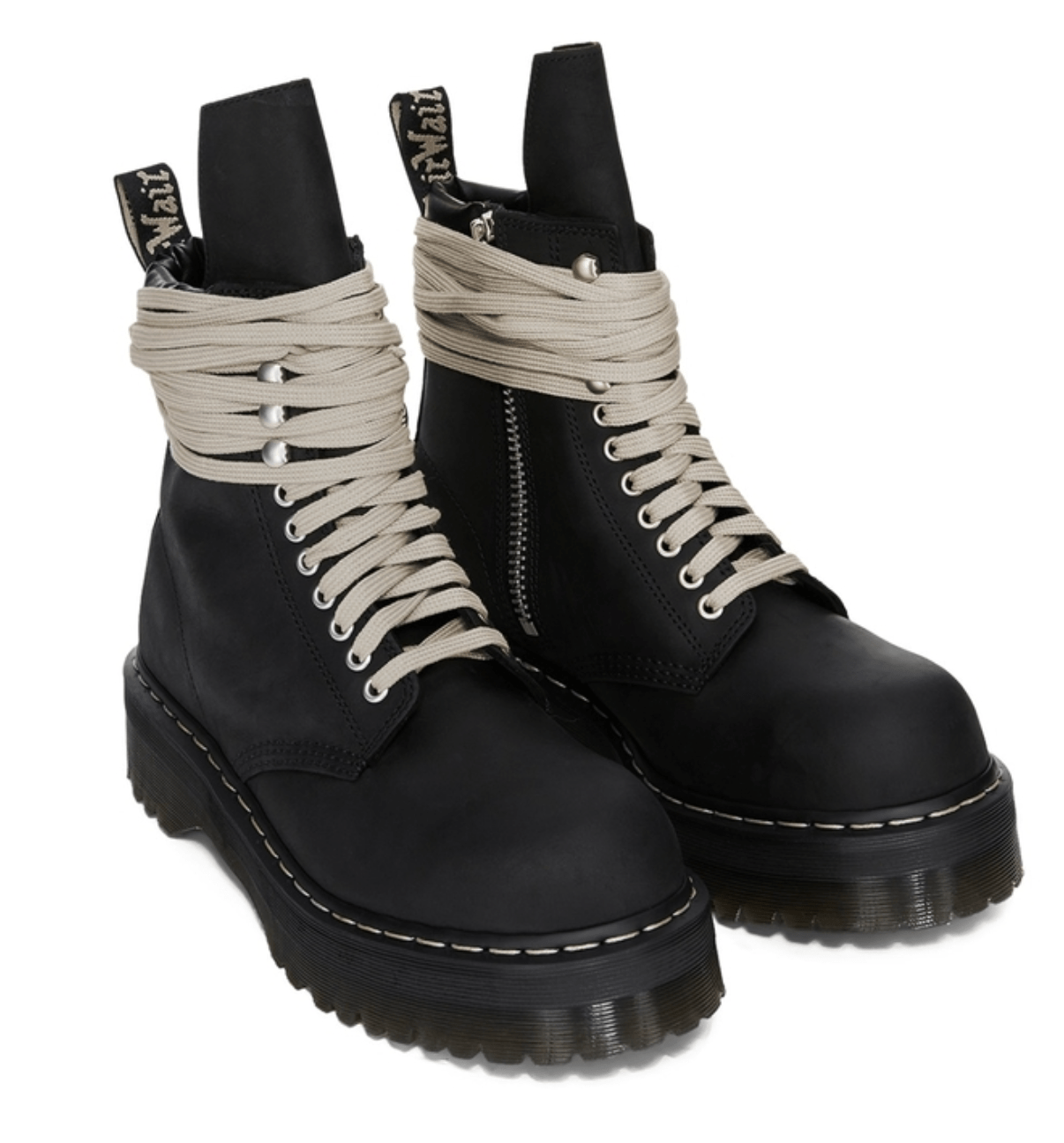 Rick Owens x Dr. Martens Quad Sole Steel Toe Boots