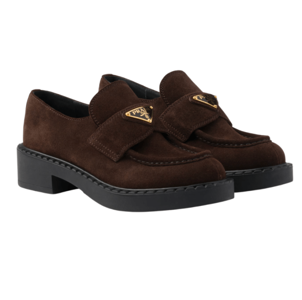 Dark Brown Chocolate Suede Loafers