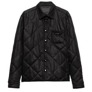 Padded cashmere shirt