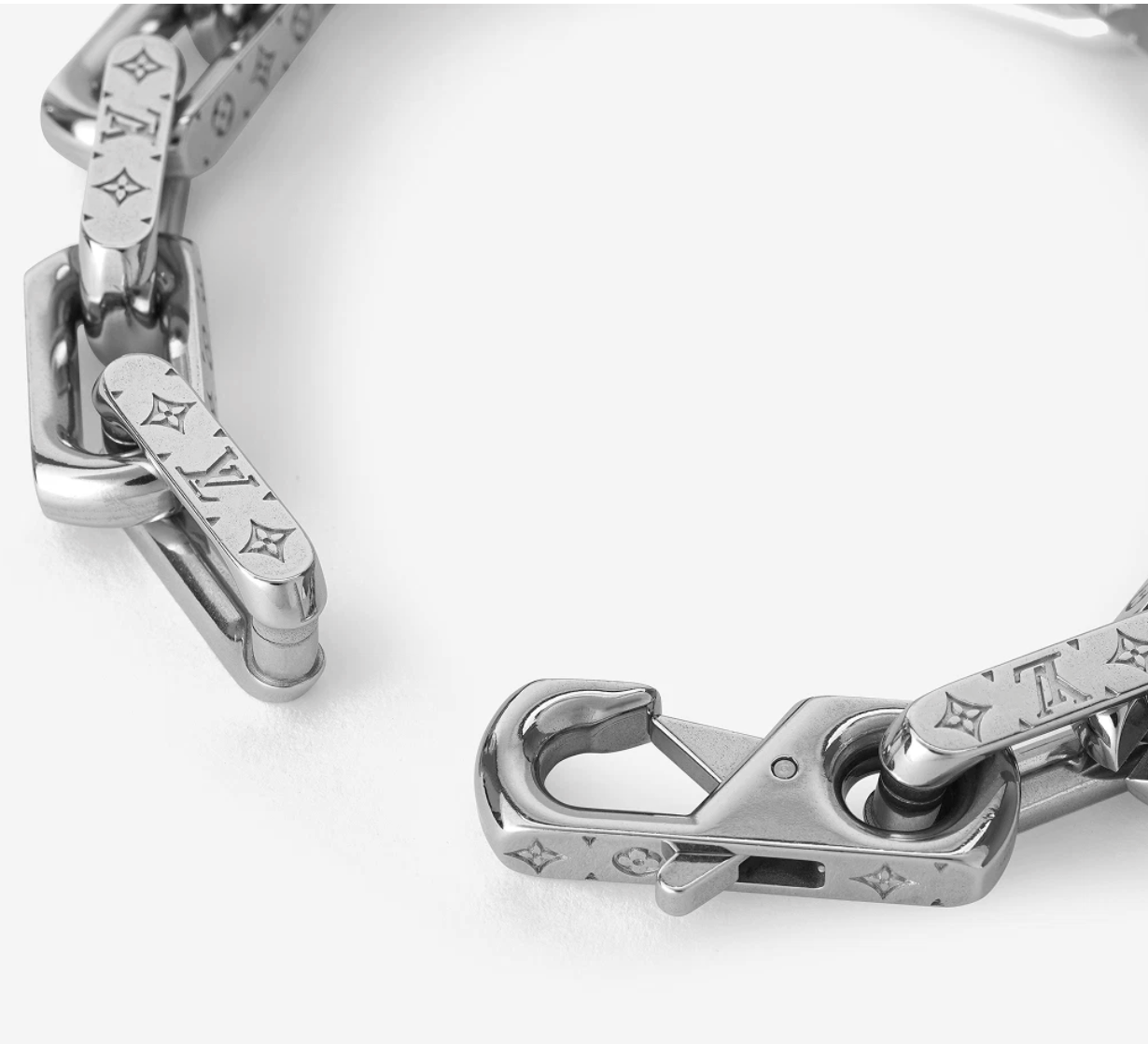Louis Vuitton Monogram Chain Bracelet Silver