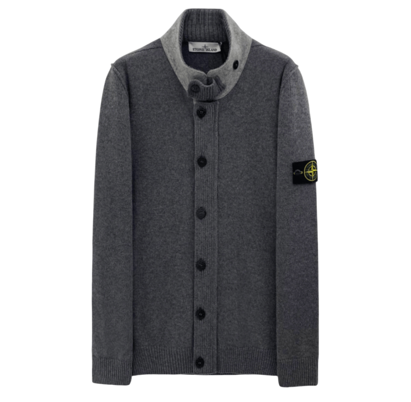Lambswool Button-up Jumper 