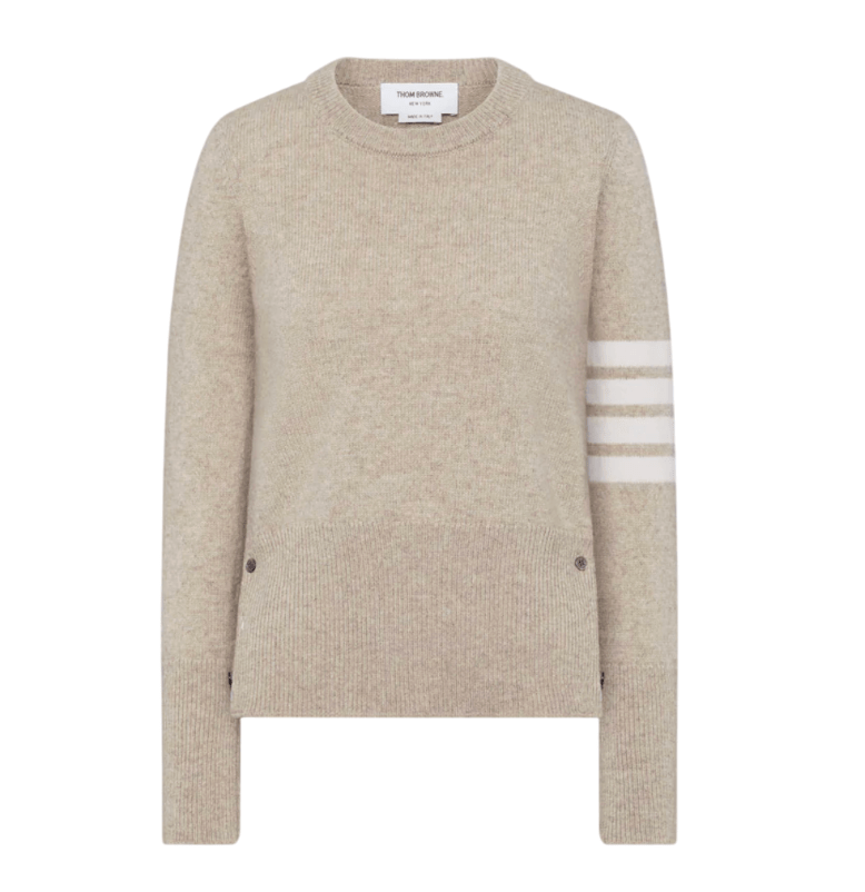 Jersey Stitch Shetland Wool 4-Bar Pullover