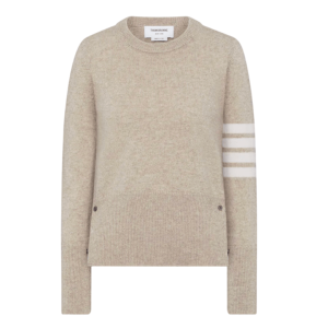 Jersey Stitch Shetland Wool 4-Bar Pullover