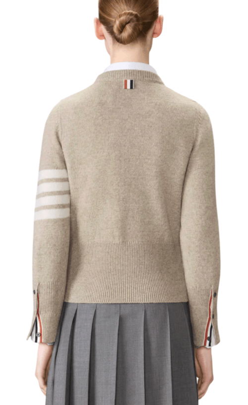 Jersey Stitch Shetland Wool 4-Bar Pullover