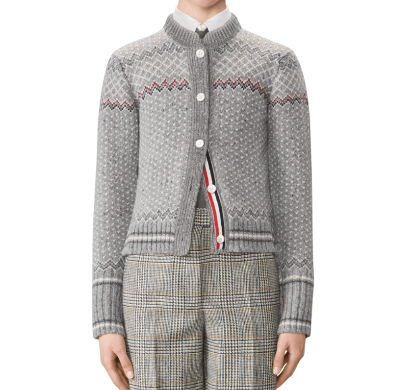 Fair Isle Jacquard Donegal Cropped Cardigan