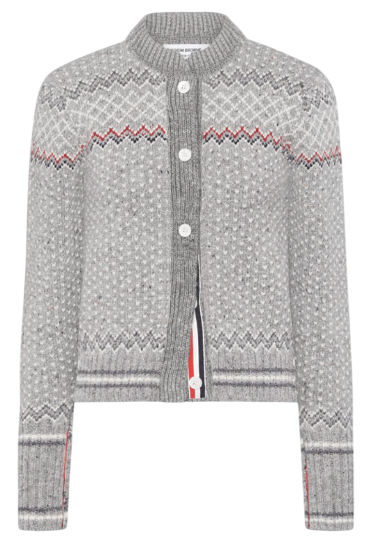 Fair Isle Jacquard Donegal Cropped Cardigan