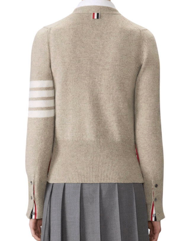 Jersey Stitch Shetland Wool 4-Bar Cardigan