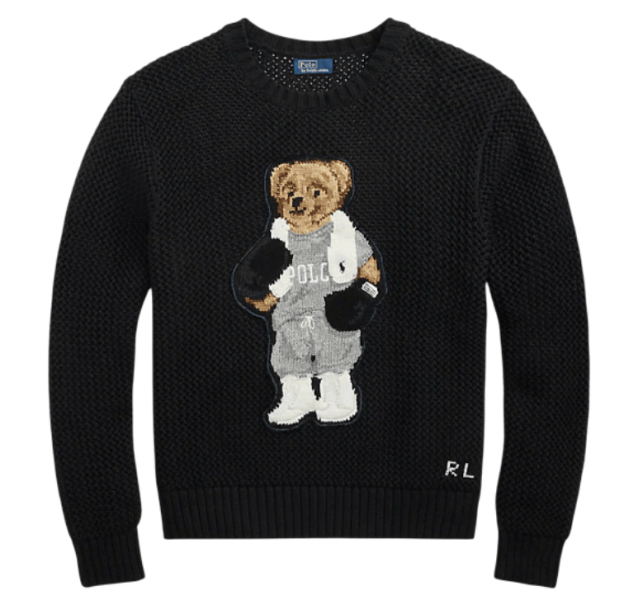 Polo Bear Cotton Crewneck Sweater