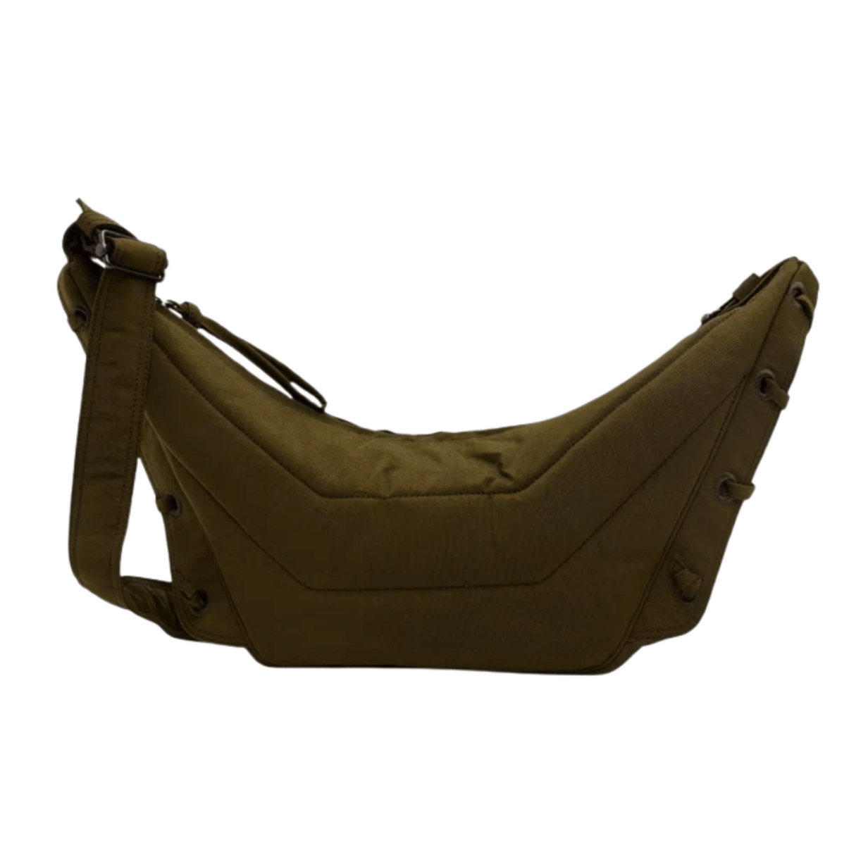 Lemaire Small Soft Game Bag Nylon Canvas Dark tobacco - Ssense Exclusive