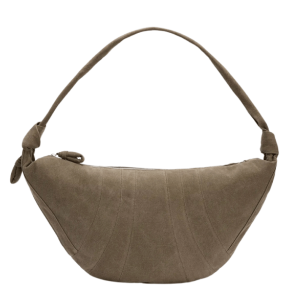 Lemaire Extra Large Heavy Cotton Canvas Croissant Bag Sisal