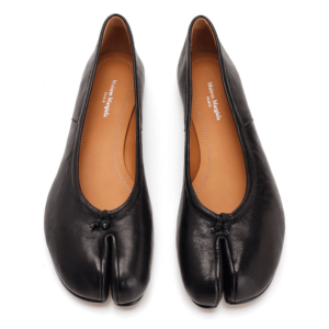 (W) Maison Margiela Tabi Ballet Flat Shoes Black