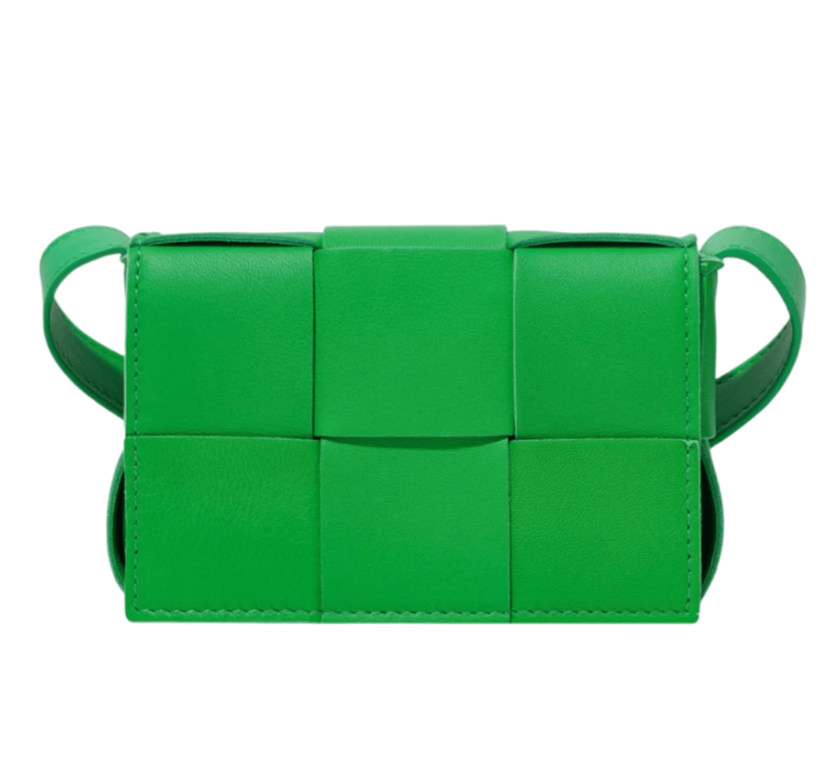 Bottega Veneta Mini Leather Cassette Parakeet