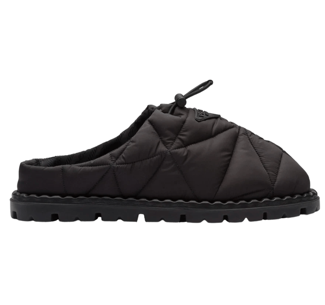 Prada Quilted Nylon Sandals Black