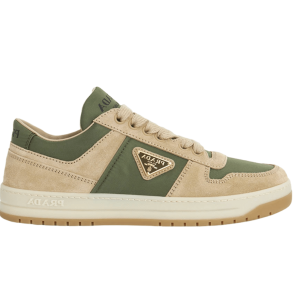 (W) Prada Downtown Re-Nylon Sneakers Khaki