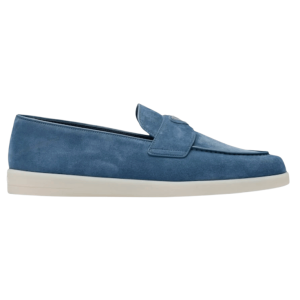 Prada Suede Loafers Astral Blue