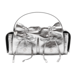 Multipocket metallic shoulder bag - Silver