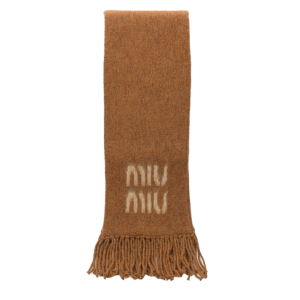 Miu Miu Wool Mohair Muffler Rust