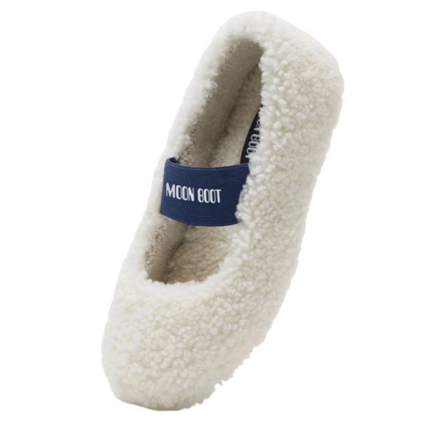 SHEARLING WHITE BALLERINAS