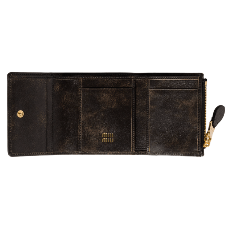 Coffee Small Nappa Leather Wallet
