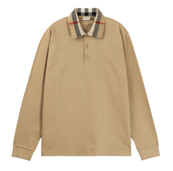 BURBERRY Checked Cotton-Piqué Polo Shirt 