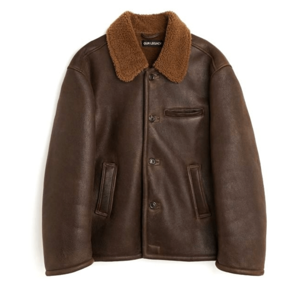 Alaska Jacket Rustic Grain Brown Shearling