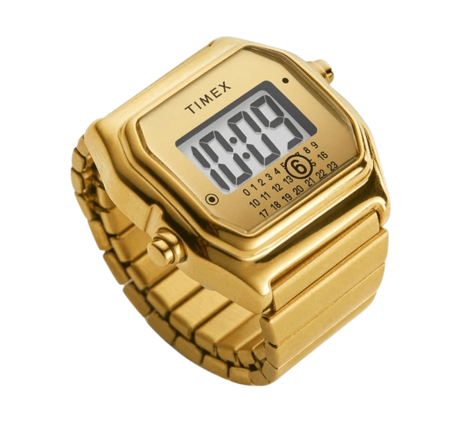 Timex x MM6 Maison Margiela T80 Ring Watch Stainless Steel Gold