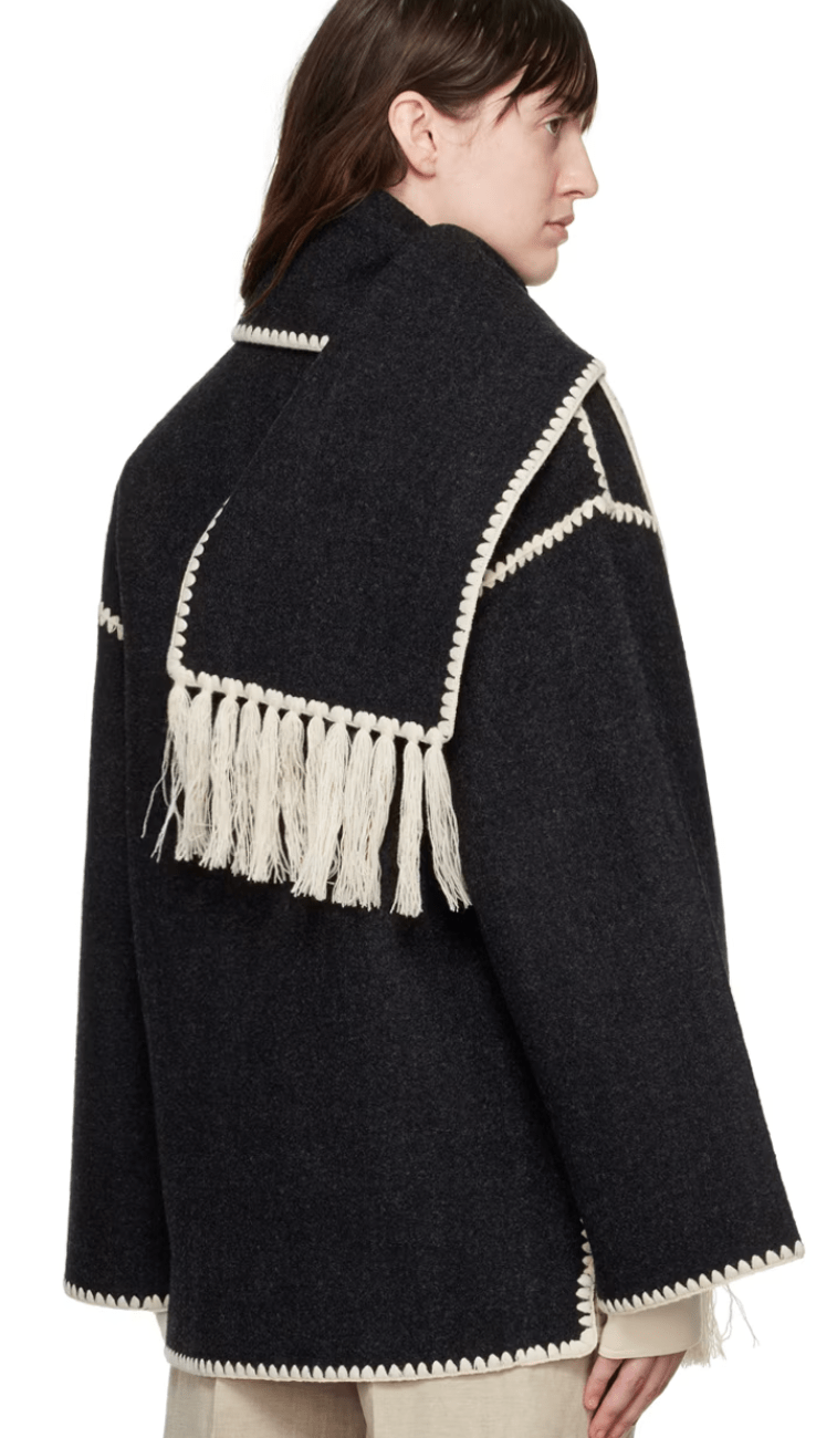  Embroidered Scarf Jacket 