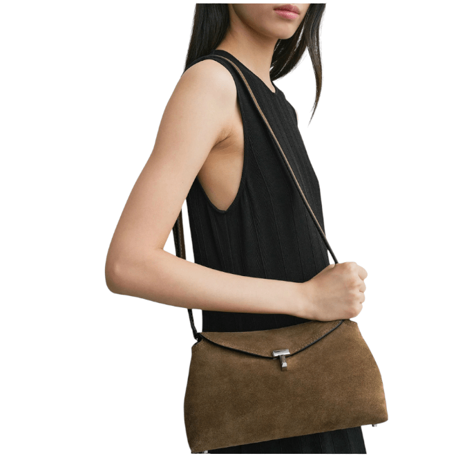 T-Lock suede clutch 