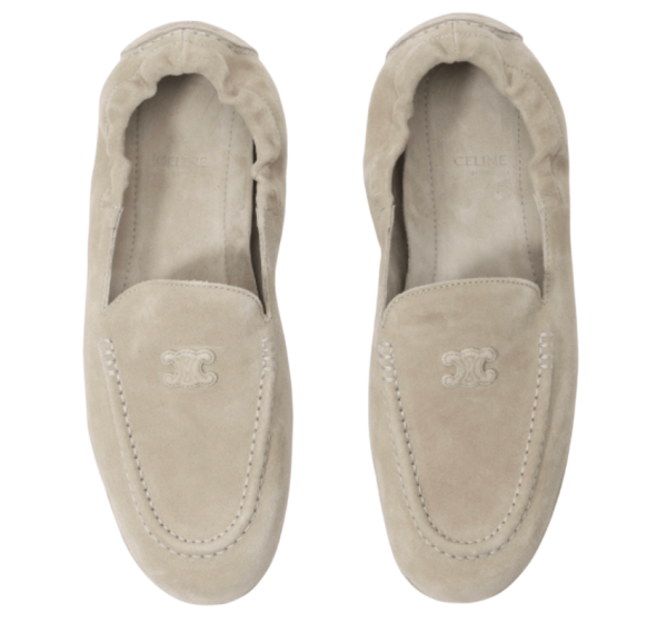 Celine Adam Loafers with Triomphe in suede calfskin