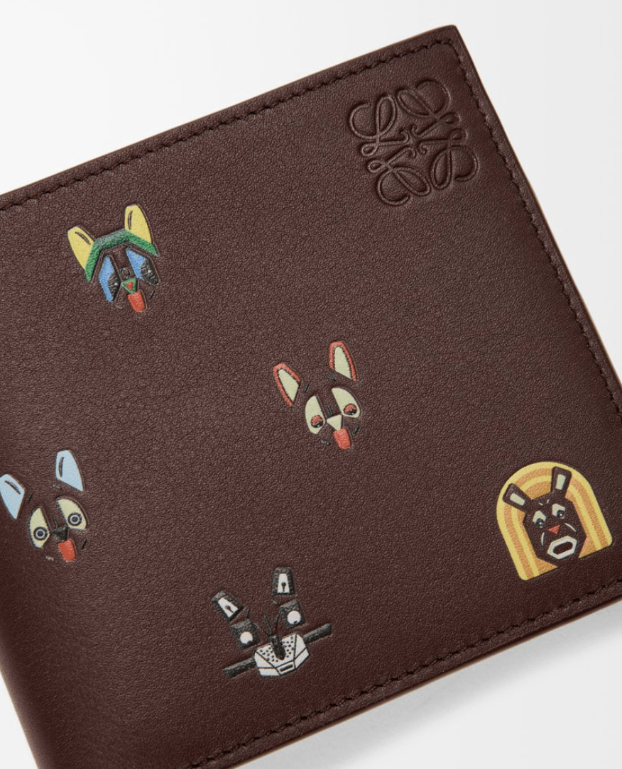 LOEWE x Louis Wain Cats bifold wallet in classic calfskin 